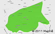 Political Simple Map of Kab. Sarolangun Bangko, single color outside, borders and labels