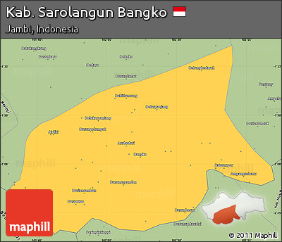 Savanna Style Simple Map of Kab. Sarolangun Bangko