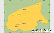 Savanna Style Simple Map of Kab. Sarolangun Bangko, single color outside