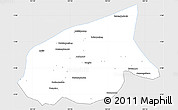 Silver Style Simple Map of Kab. Sarolangun Bangko, single color outside