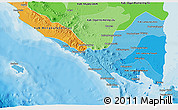 Political Shades 3D Map of Lampung