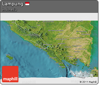 Satellite 3D Map of Lampung