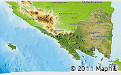 Satellite 3D Map of Lampung, physical outside