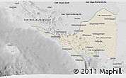 Shaded Relief 3D Map of Lampung, desaturated