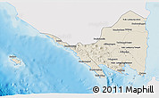 Shaded Relief 3D Map of Lampung, single color outside