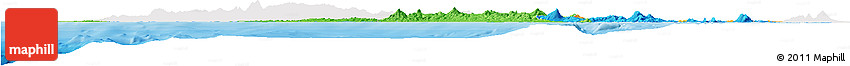 Political Horizon Map of Lampung, single color outside