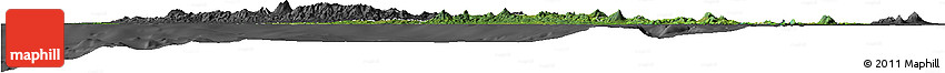 Satellite Horizon Map of Lampung, darken, desaturated