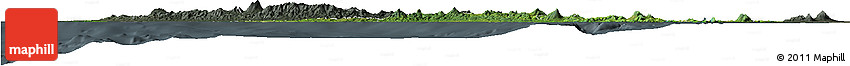Satellite Horizon Map of Lampung, darken, semi-desaturated