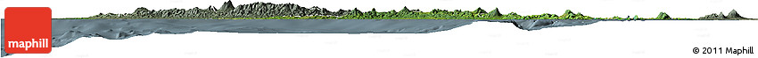 Satellite Horizon Map of Lampung, semi-desaturated