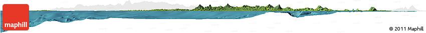 Satellite Horizon Map of Lampung, single color outside
