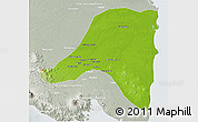 Physical 3D Map of Kab. Lampung Tengah, lighten, semi-desaturated