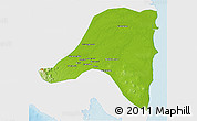 Physical 3D Map of Kab. Lampung Tengah, single color outside