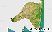 Satellite 3D Map of Kab. Lampung Tengah, single color outside