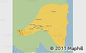 Savanna Style 3D Map of Kab. Lampung Tengah, single color outside