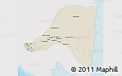 Shaded Relief 3D Map of Kab. Lampung Tengah, single color outside
