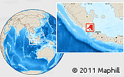 Shaded Relief Location Map of Kab. Lampung Tengah, highlighted parent region