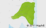 Physical Map of Kab. Lampung Tengah, single color outside