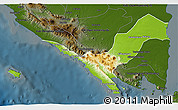 Physical 3D Map of Kab. Lampung Utara, darken