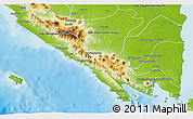 Physical 3D Map of Kab. Lampung Utara