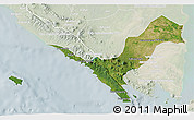 Satellite 3D Map of Kab. Lampung Utara, lighten