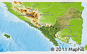 Satellite 3D Map of Kab. Lampung Utara, physical outside