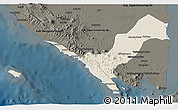 Shaded Relief 3D Map of Kab. Lampung Utara, darken