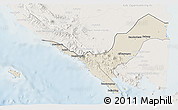 Shaded Relief 3D Map of Kab. Lampung Utara, lighten