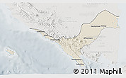Shaded Relief 3D Map of Kab. Lampung Utara, lighten, semi-desaturated