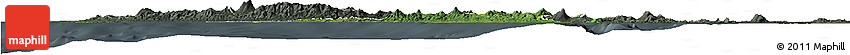 Satellite Horizon Map of Kab. Lampung Utara, darken, semi-desaturated