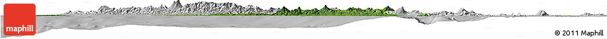 Satellite Horizon Map of Kab. Lampung Utara, lighten, desaturated