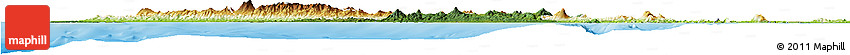 Satellite Horizon Map of Kab. Lampung Utara, physical outside