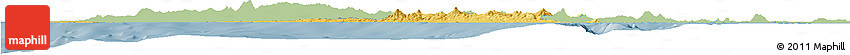 Savanna Style Horizon Map of Kab. Lampung Utara, single color outside