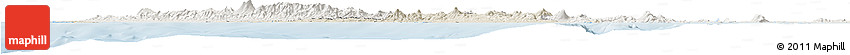 Shaded Relief Horizon Map of Kab. Lampung Utara, lighten
