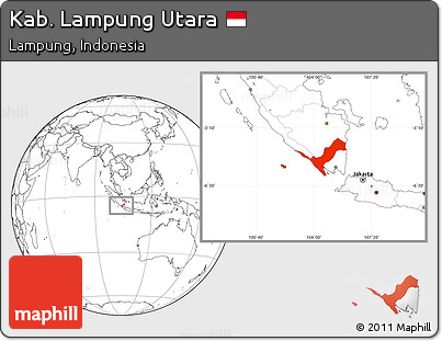 Blank Location Map of Kab. Lampung Utara