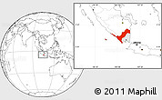 Blank Location Map of Kab. Lampung Utara, highlighted parent region