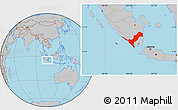 Gray Location Map of Kab. Lampung Utara