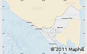 Classic Style Map of Kab. Lampung Utara, single color outside