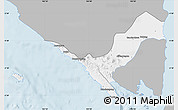 Gray Map of Kab. Lampung Utara, single color outside