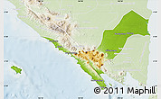 Physical Map of Kab. Lampung Utara, lighten