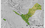 Satellite Map of Kab. Lampung Utara, lighten, desaturated