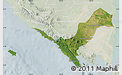 Satellite Map of Kab. Lampung Utara, lighten