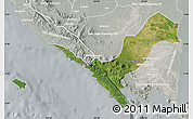 Satellite Map of Kab. Lampung Utara, lighten, semi-desaturated