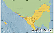 Savanna Style Map of Kab. Lampung Utara, single color outside