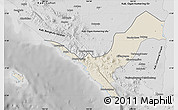 Shaded Relief Map of Kab. Lampung Utara, desaturated