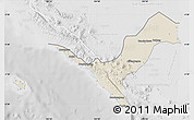 Shaded Relief Map of Kab. Lampung Utara, lighten, desaturated