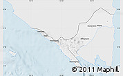 Silver Style Map of Kab. Lampung Utara, single color outside