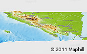 Physical Panoramic Map of Kab. Lampung Utara