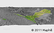 Satellite Panoramic Map of Kab. Lampung Utara, desaturated