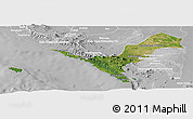 Satellite Panoramic Map of Kab. Lampung Utara, lighten, desaturated