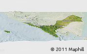 Satellite Panoramic Map of Kab. Lampung Utara, lighten